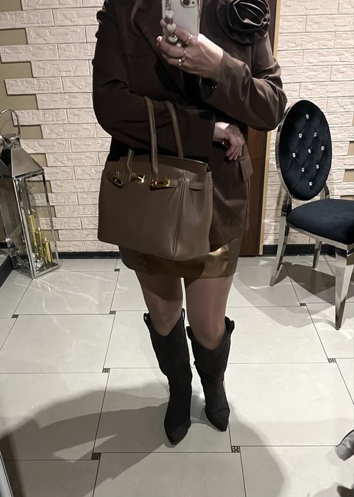 Czekoladowa marynarka over