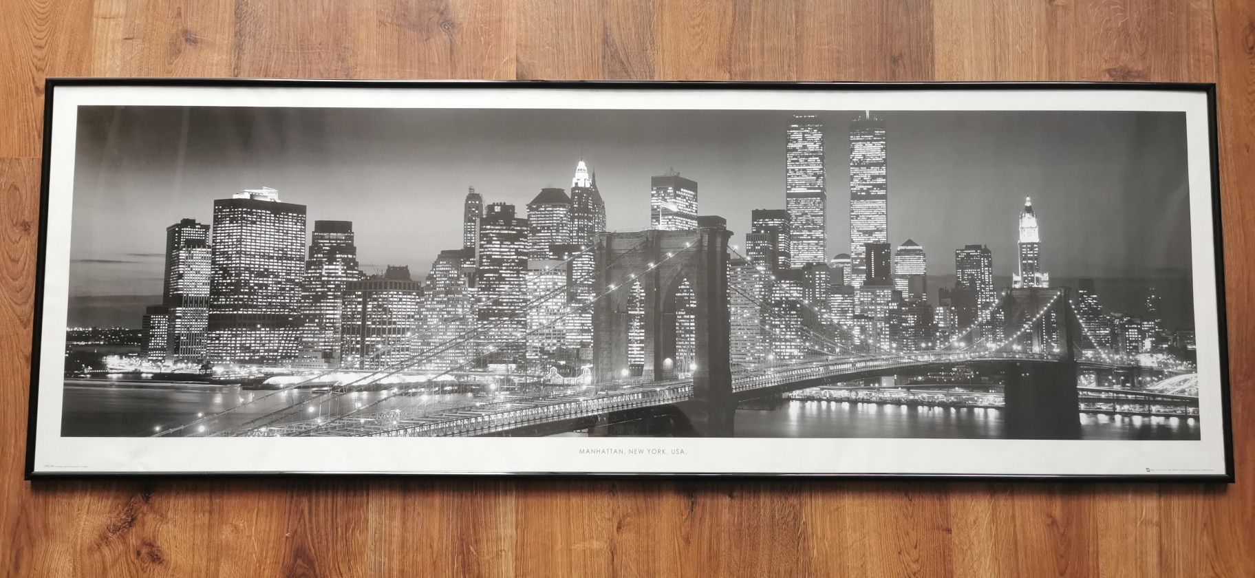 Plakat antyrama czarna New York 160x55 cm