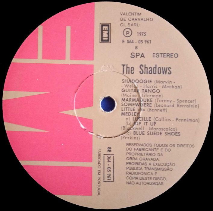 Shadows	- - - - -	Live At The Paris Olympia	- - - - -	LP