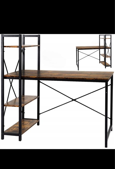 NOWE Biurko Komputerowe Gamingowe Biuro Dom Loft Metalowe  Wyprzedaż