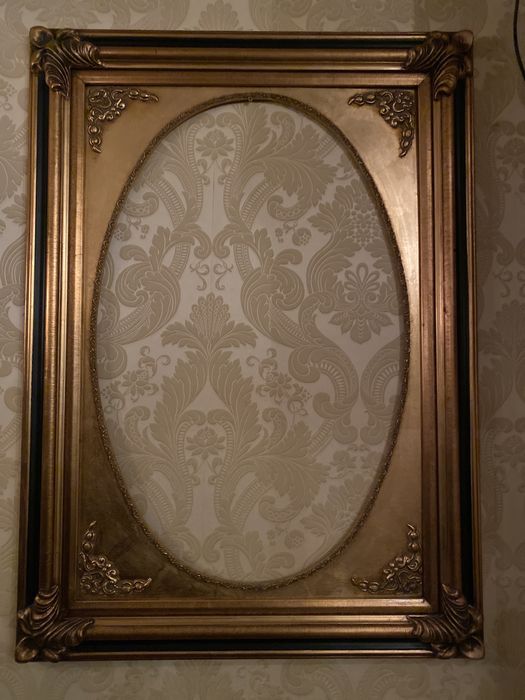 Drewniana duza rzeźbiona rama 2w1 109/78 cm