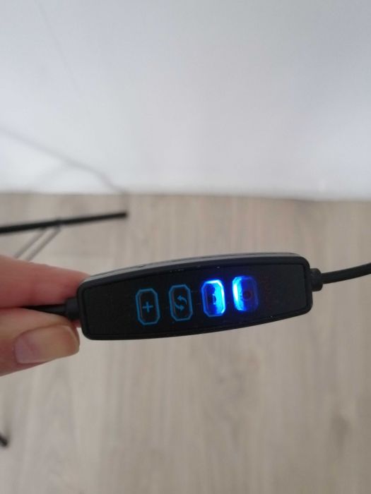 Кольцевая светодиодная LED лампа на штативе, лампа 24см