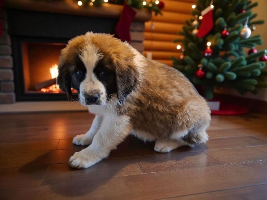 Bernardyn długowłosy szczeniak suczka z rodowodem