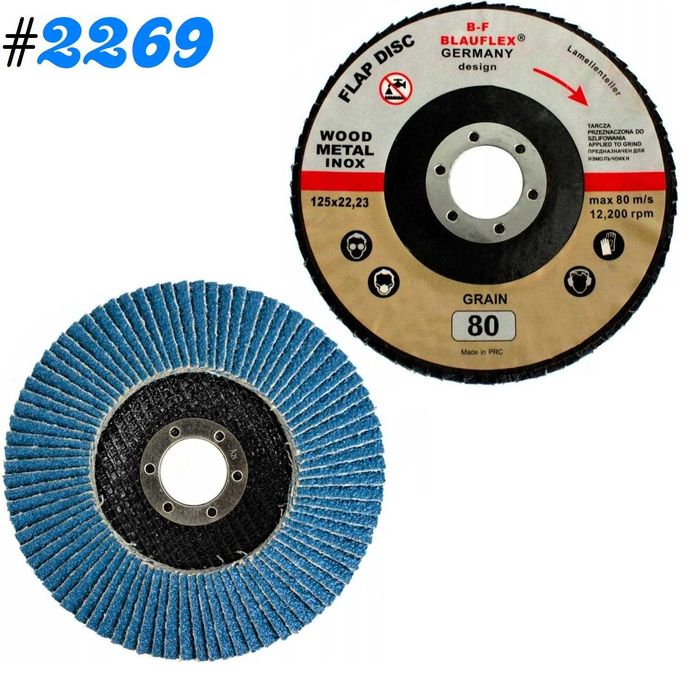 10 x Tarcza Listkowa 125 x 22,23 mm P80 T29 BLAUFLEX