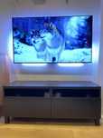Szafka pod TV czarna 120x42x48 cm z szufladami