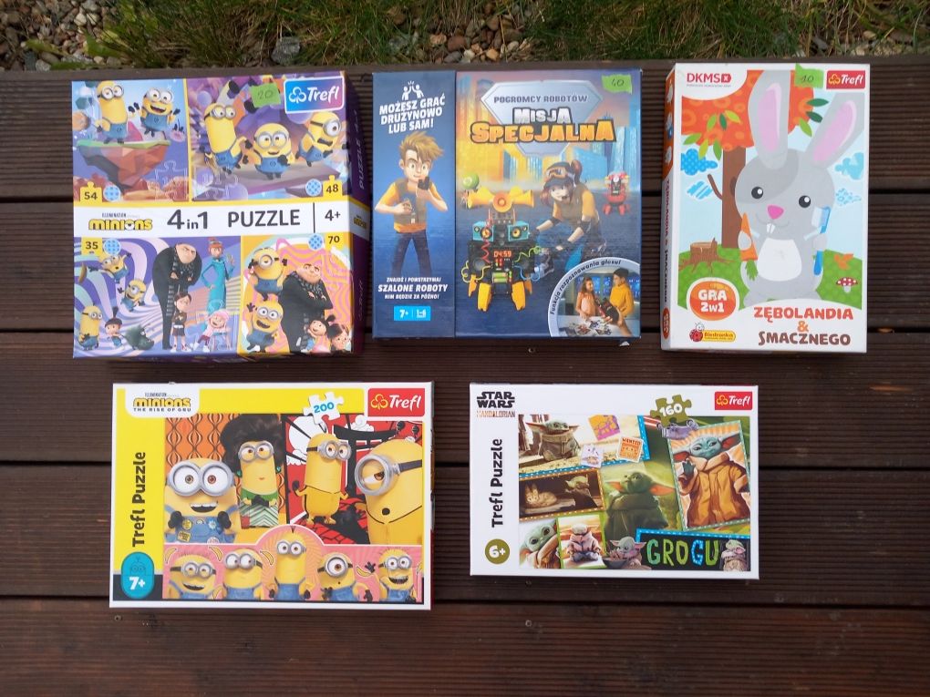 7 x Gry + Puzzle Minionki Star Wars