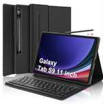 Capa com Teclado SENGBIRCH p/ Samsung Galaxy Tab S9 11” – Preto