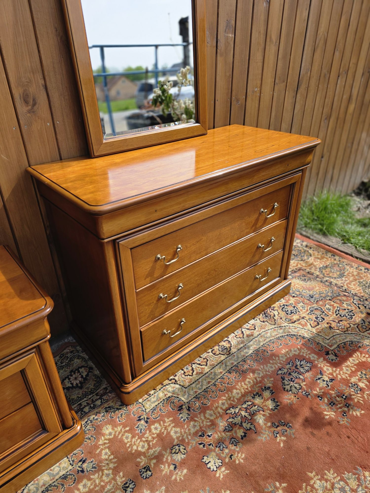 Retro komoda szufladowa z lustrem 120 cm #1770 Stylowy Węgrów