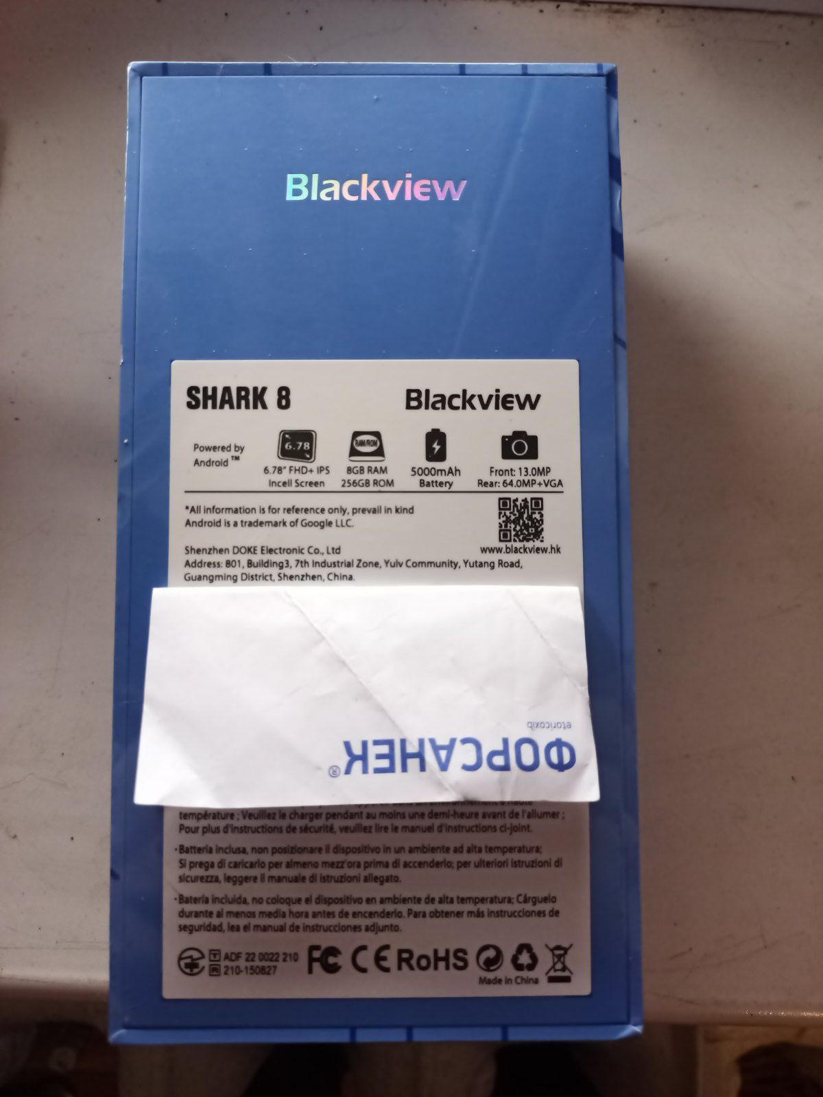 Blackview Shark 8 8/256 чорний новий у заводському пакуванні