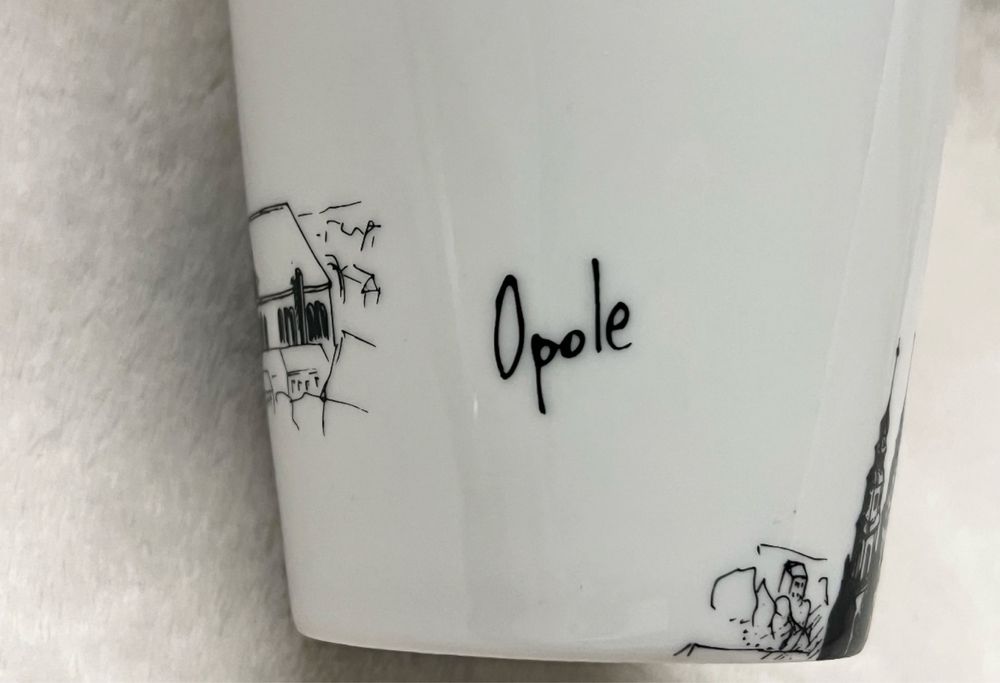 Biały kubek Opole