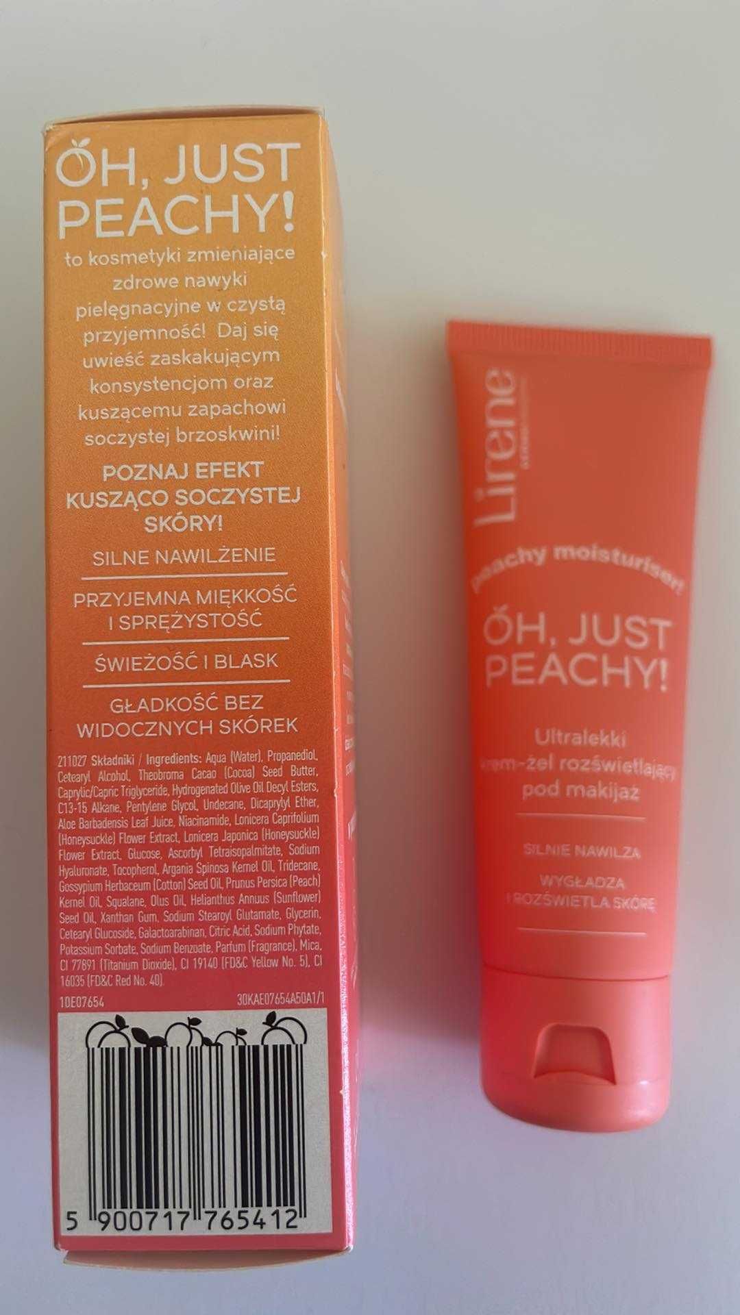 Lirene Oh Just Peachy Ultralekki Krem Żel Rozświetlający Pod Makijaż