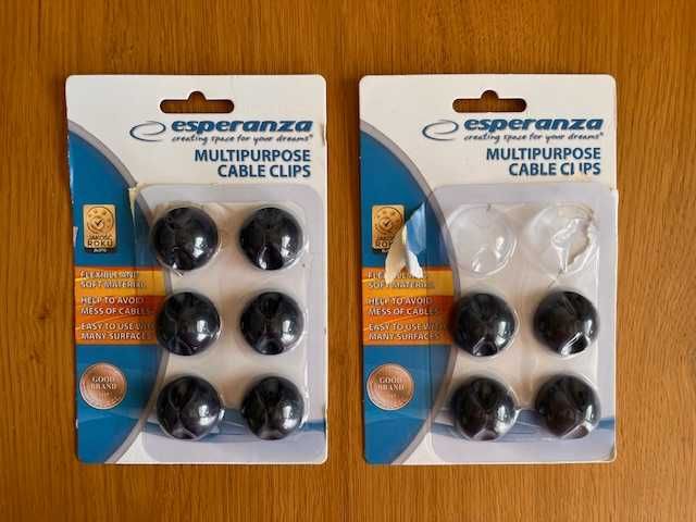 Esperanza Organizer zawieszka do kabli 10 szt. czarny