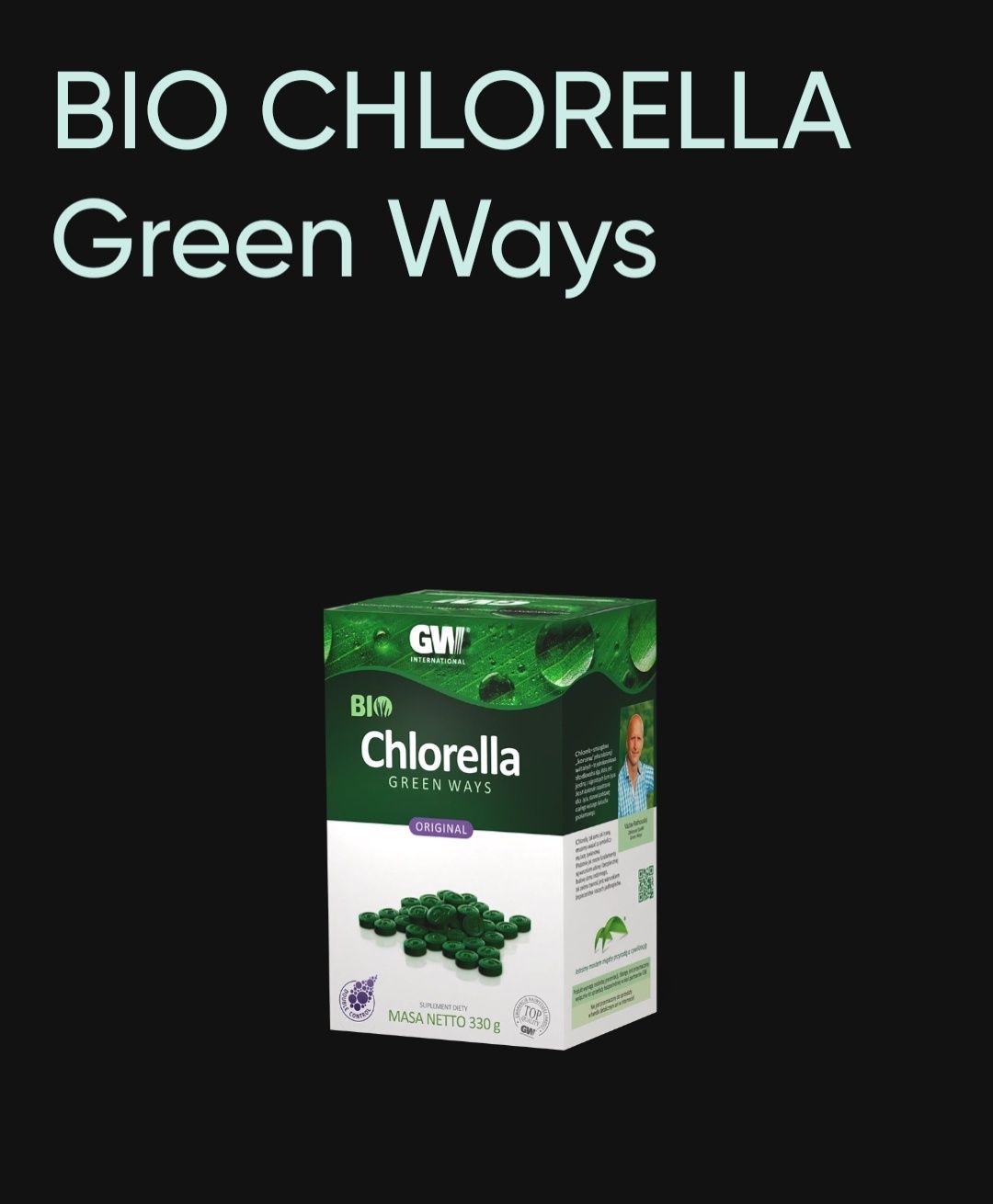 Chlorella Green Ways EKO, 330g 1320 szt tabletek