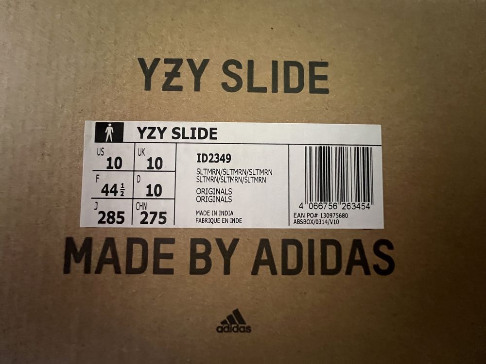 YZY Yeezy Slide Slate Marine 44 NOVOS