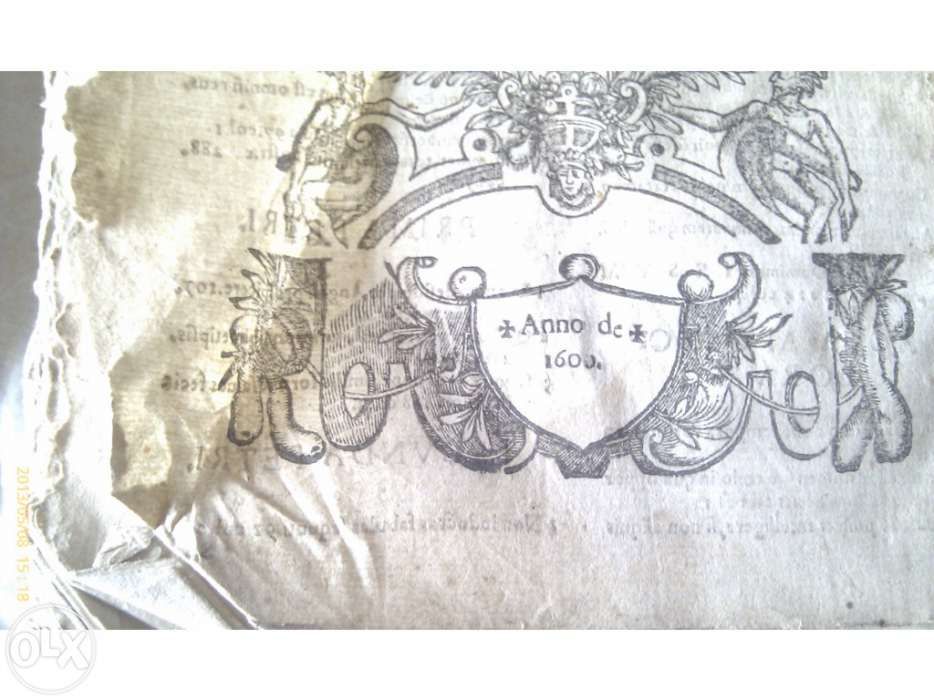 Livro original publicado em 1600