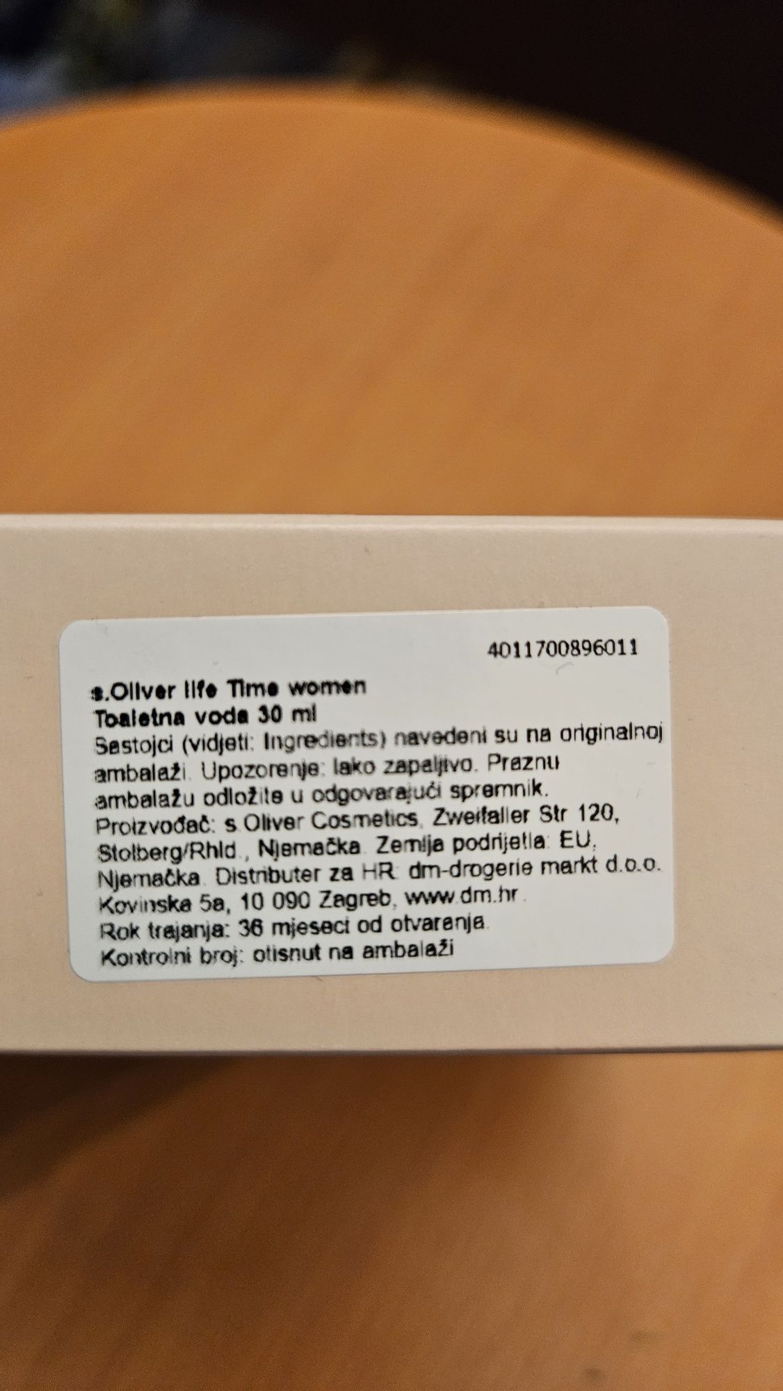 Woda toaletowa S.Oliver Life Time 30 ml - nowa
