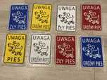 Tabliczka ostrzegawcza metalowa Uwaga pies
