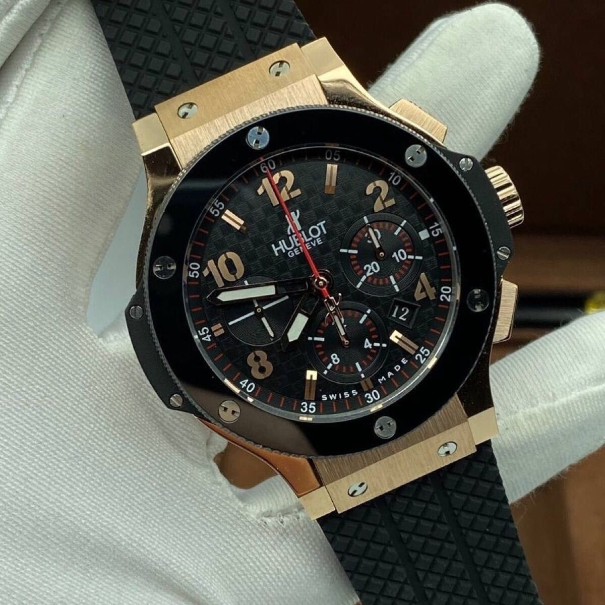 Мужские часы Hub Big Bang Rose Gold 44 mm