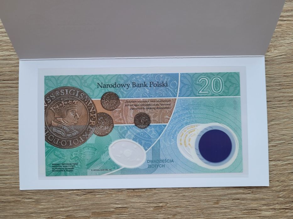 Zestaw banknotów kolekcjonerskich 20 zł - niskie numery, stan bankowy