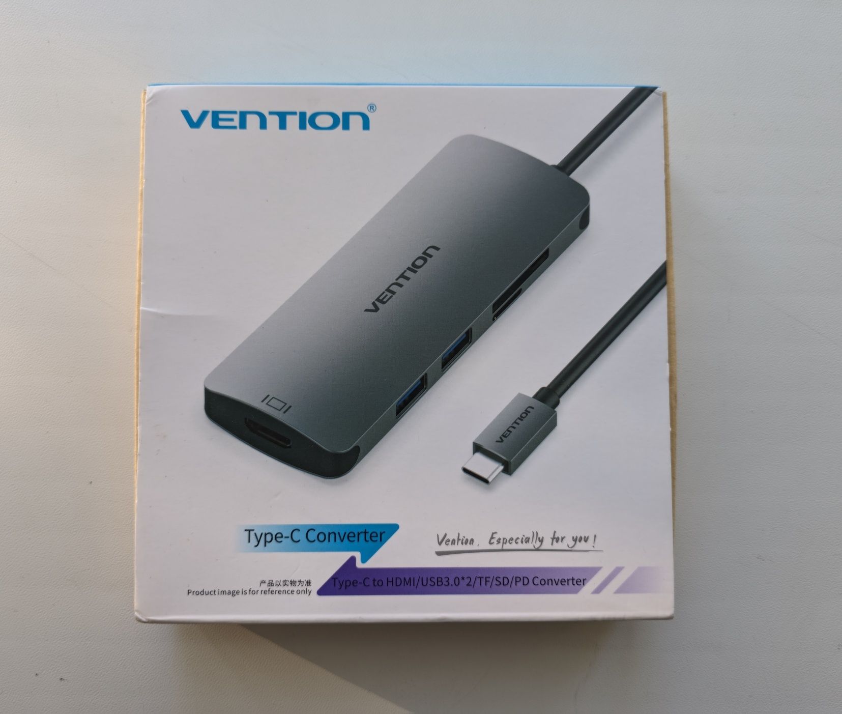 USB-хаб Vention Hub 6-in-1 USB 3.1 Type-C - кардрідер USB 3.0x3/SD/TF