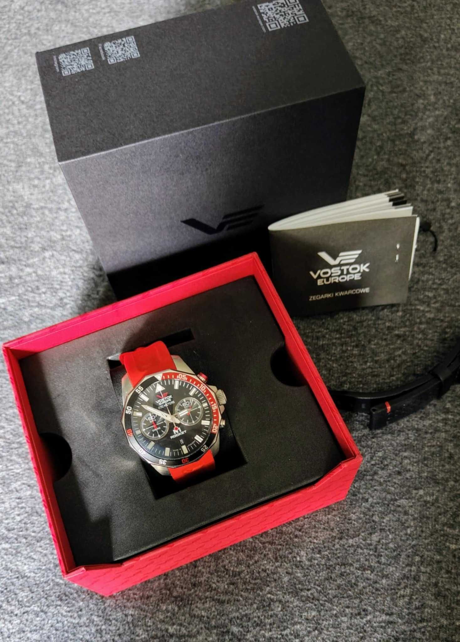 Zegarek Vostok Europe N1 Rocket chronograf 6S21-​225A707S na gwarancji