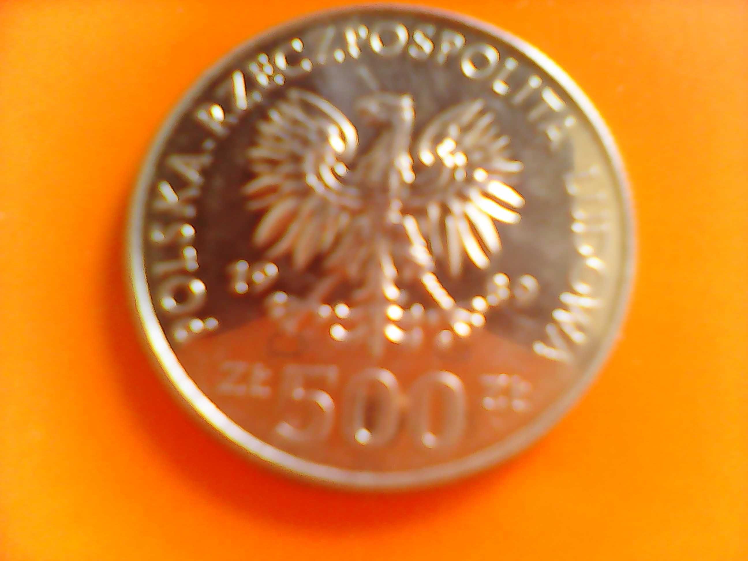 Sprzedam  monete - O nominale - 500 zl. - Z 1989 r. - SUPER CENA !!!