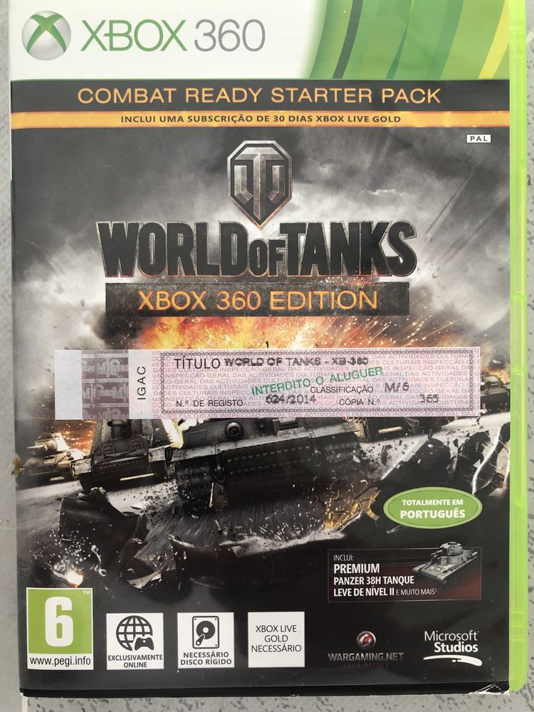 Jogo world of tanks xbox 360