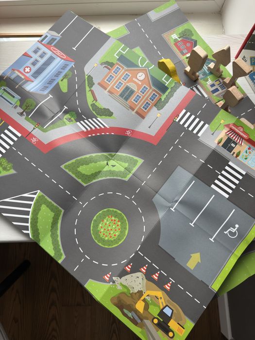 Дорожні знаки, деревяна гра, машинка