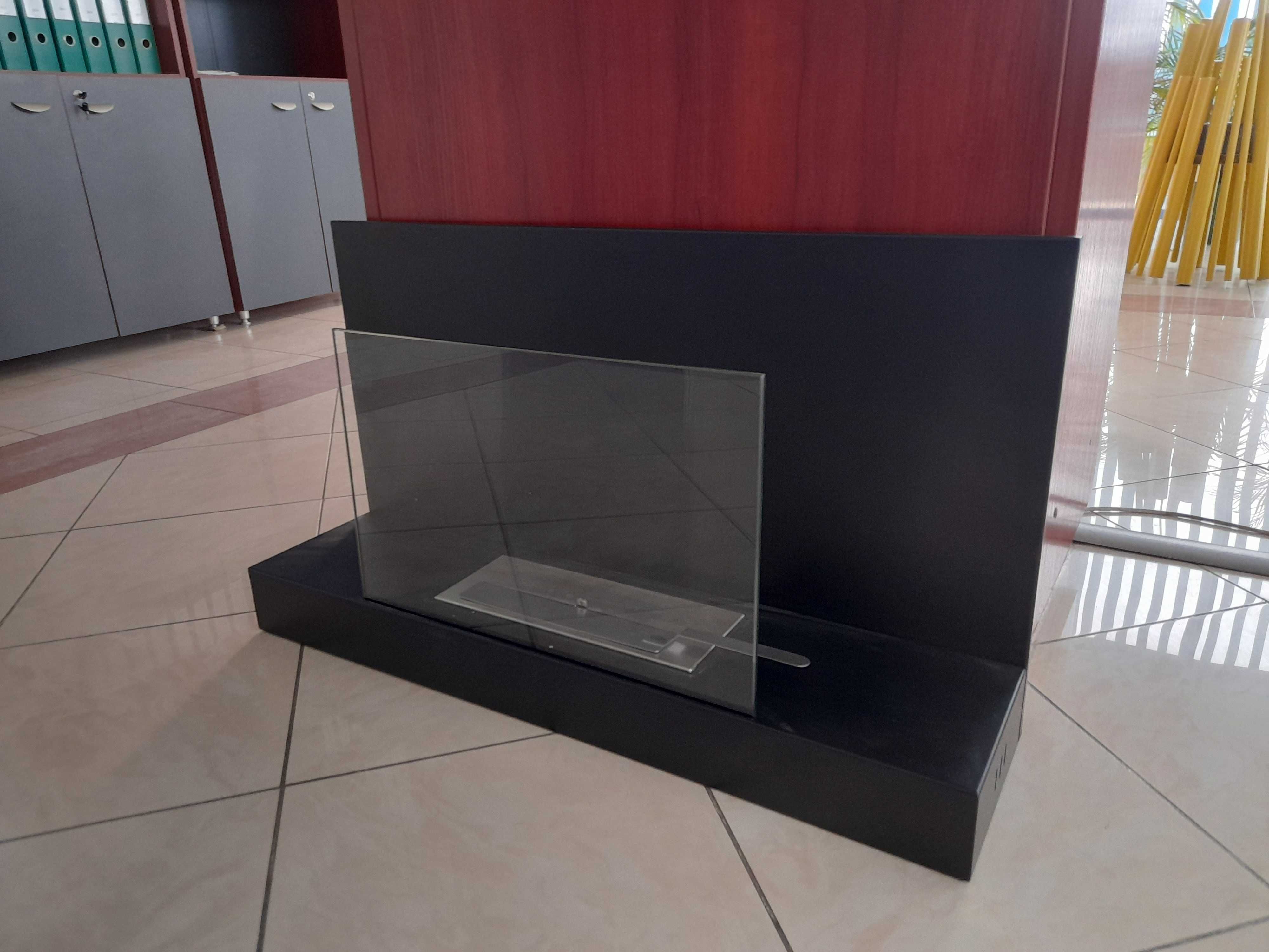 Biokominek wiszący 90x50x23 cm Czarny strukturalny mat