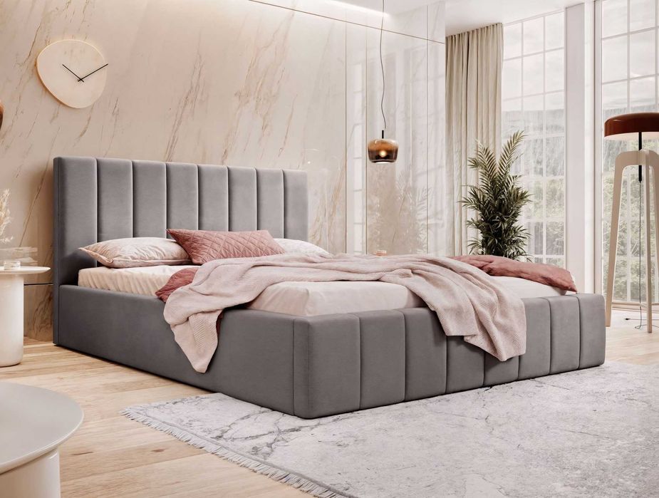 Łóżko tapicerowane z materacem 180x200cm stan BDB!