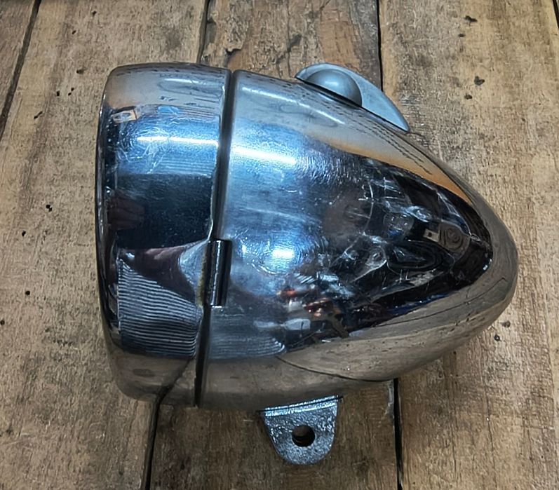 Farol Miller 95mm cromado usado /pasteleira/Raleigh/Philips/Humbe
