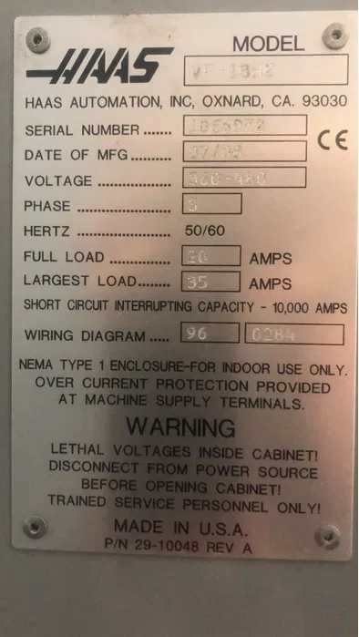 Haas VF-1 Centrum obróbcze CNC frezarka 2007