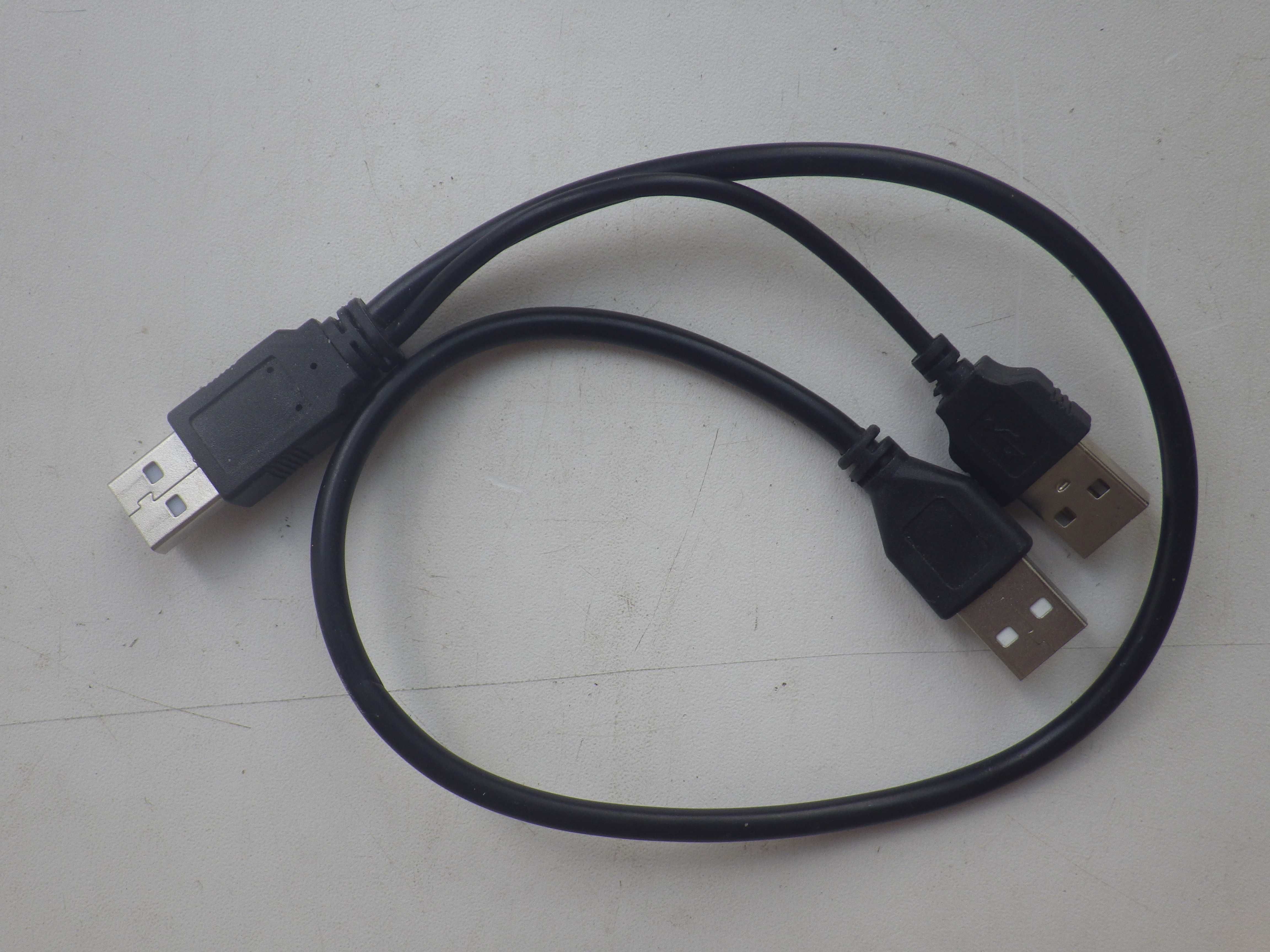 Удлинитель-разветвитель USB 2.0 10\40 см, с двумя разъемами USB 2.0