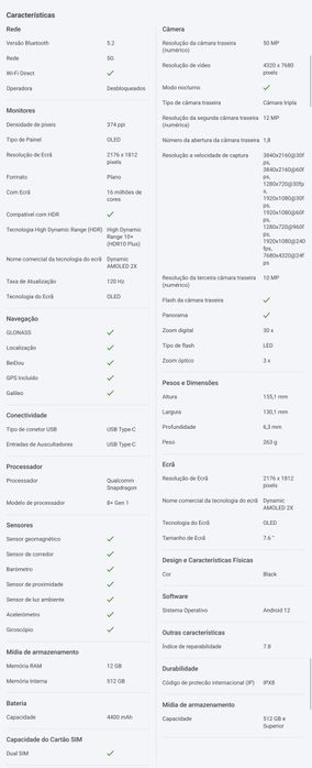 Samsung Galaxy Z Fold4 5G 7.6" Dual SIM 12GB/512GB Black