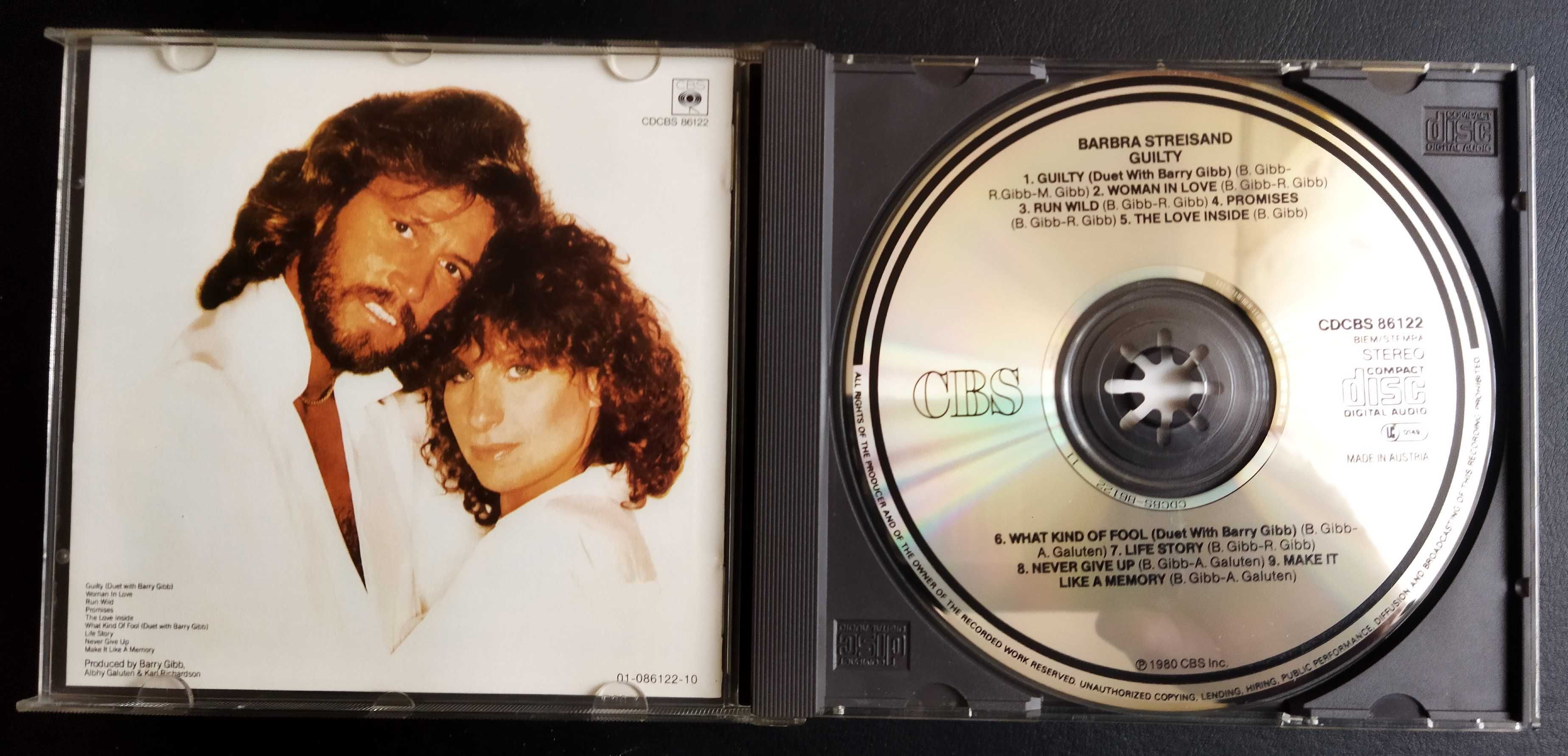 Płyty CD - Whitney Houston i Barbry Streisand.