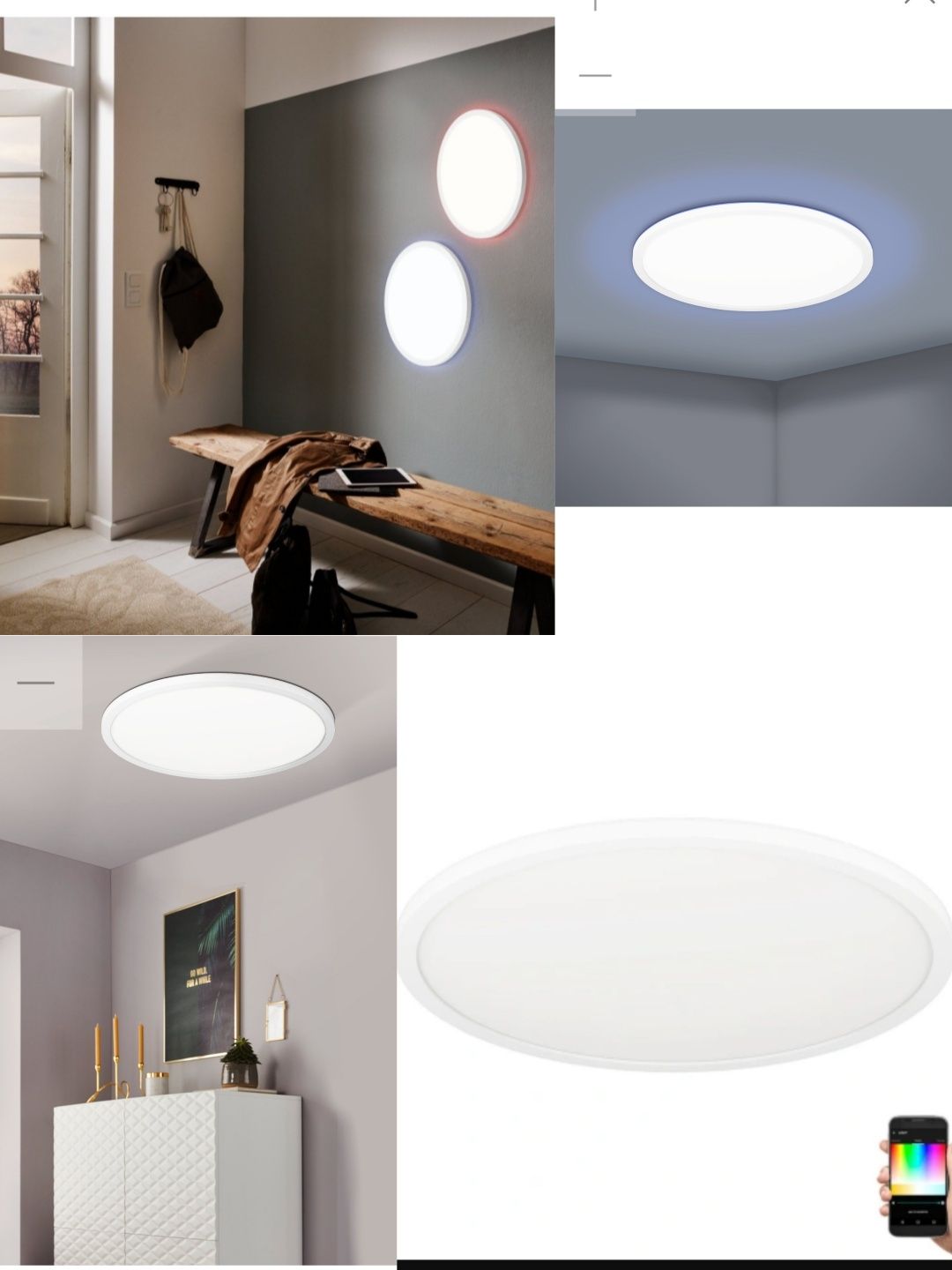 Lampa sufitowa LED ROVITO-Z z serii smart home Connect.Z