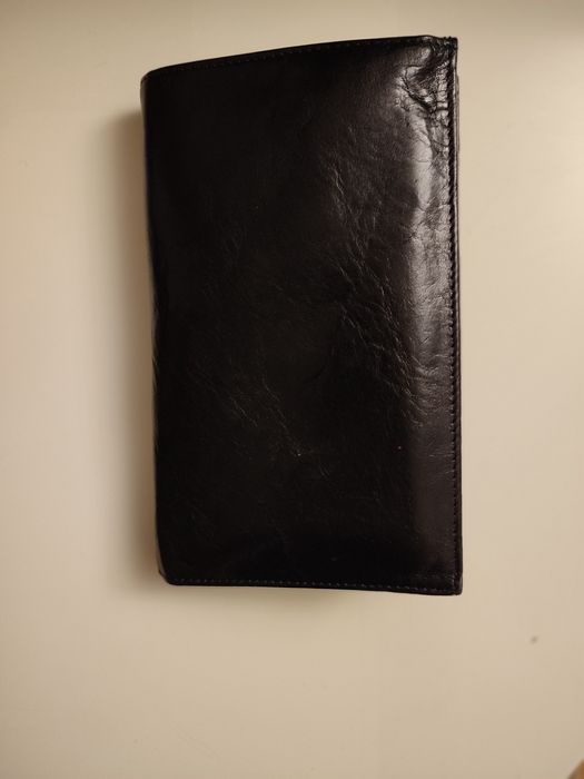 Carteira em pele, para cartões e cheques