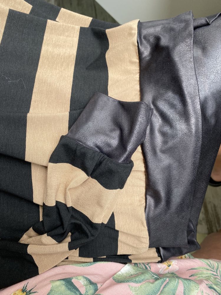 Li Parie bluzka w paski pasiak pasy wiskoza szpic dekolt M 38 L 40