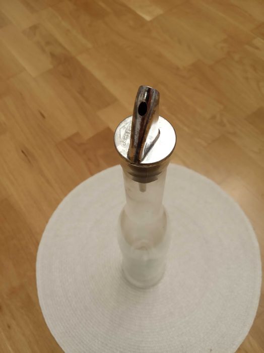 Butelka do oliwy wąska 37 cm Decoupage flakon na oliwę z korkiem