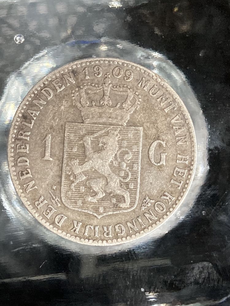 Moneta 1909 Niederlande 1 Gulden