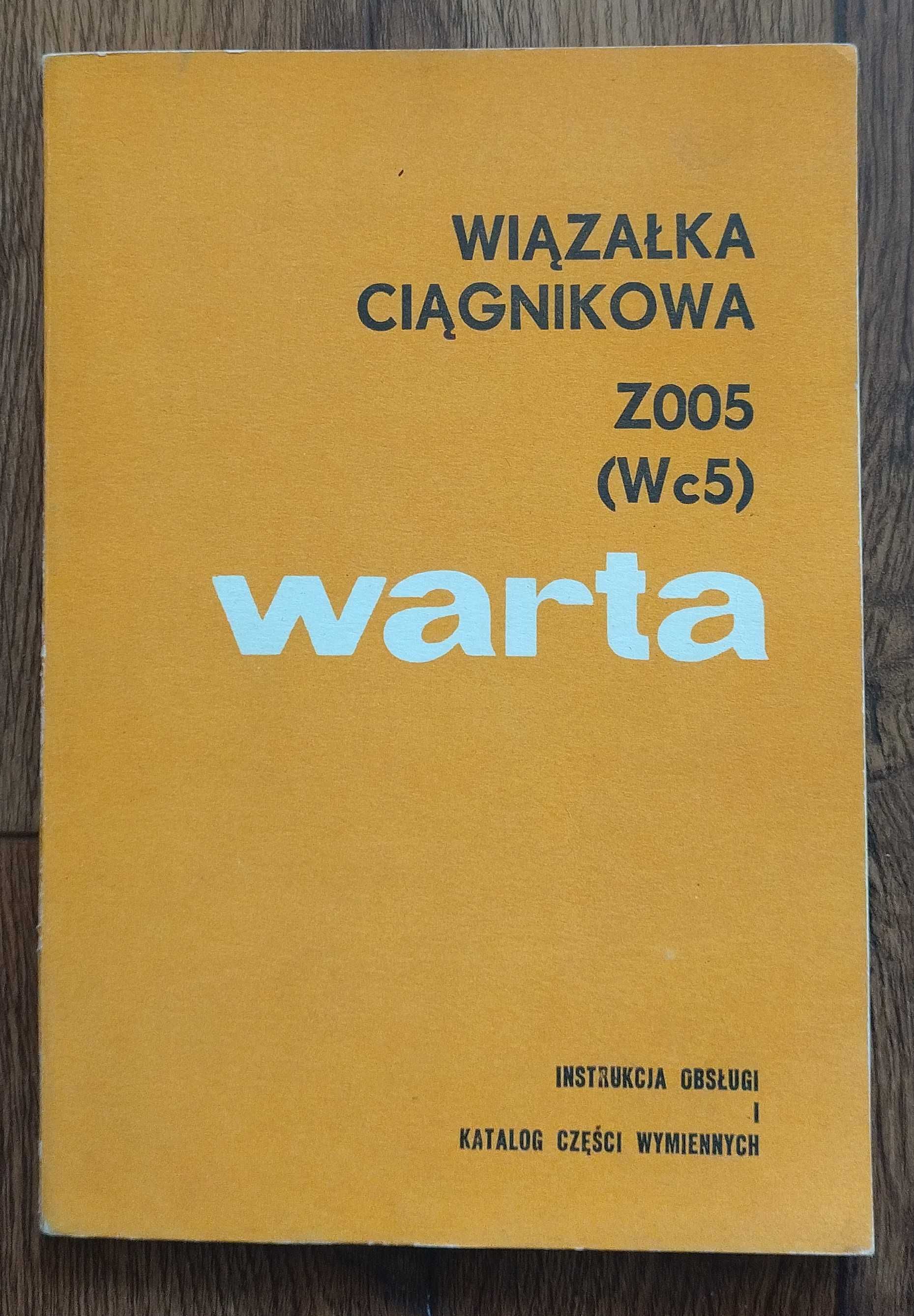 snopowiązałka instrukcja katalog części wiązałka Z005 Wc5 Warta