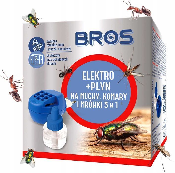 Bros - Elektro + Płyn Na Muchy, Komary I Mrówki 20 Dni X 24 H