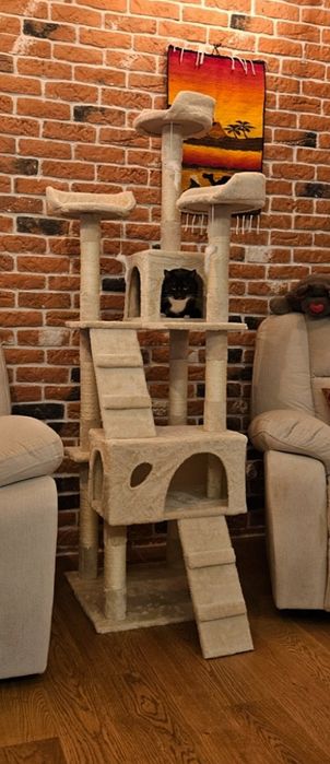 Drapak dla kota XXL beżowy NOWY 170 cm wielopoziomowy