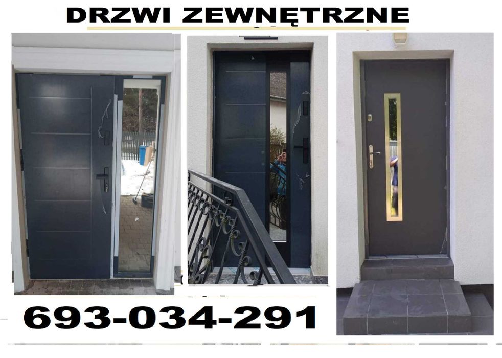 Drzwi wejściowe do bloku , zewnętrzne z montażem PROMOCJA