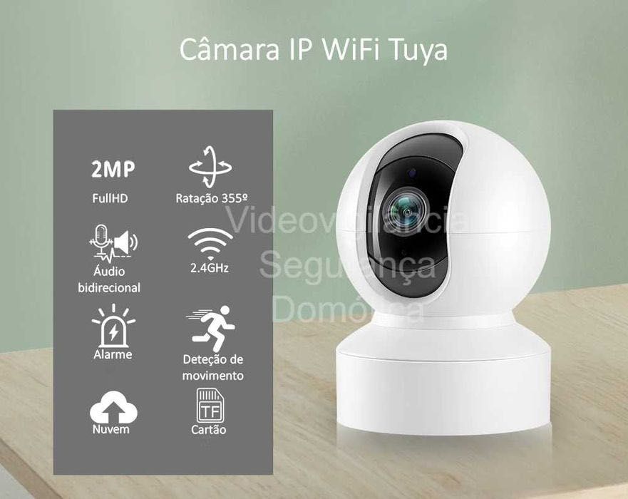 Câmara * PTZ * WiFi * Sem Fios * Tuya * Auto tracking