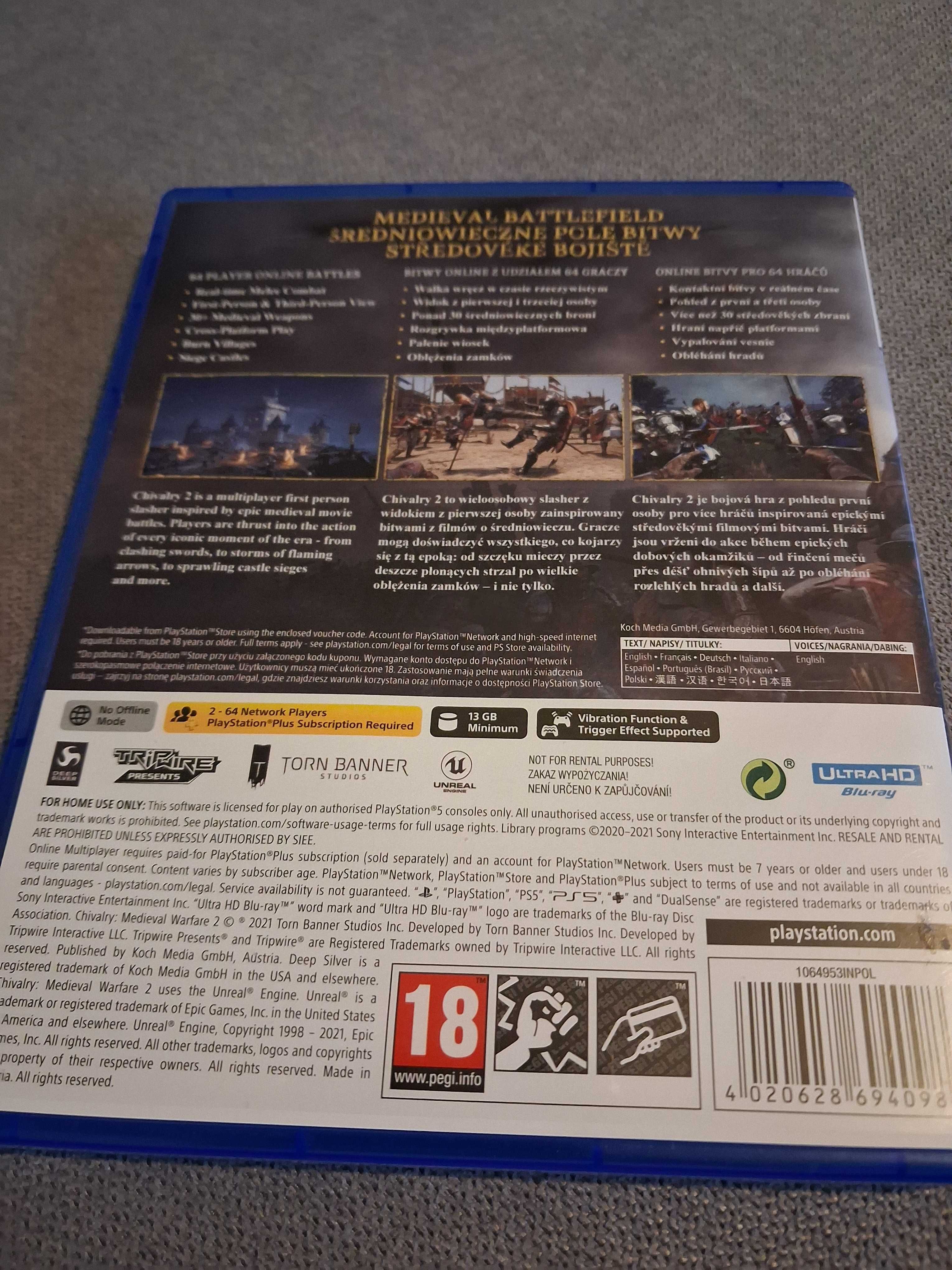 Gra ps5 Chivalry 2 pl