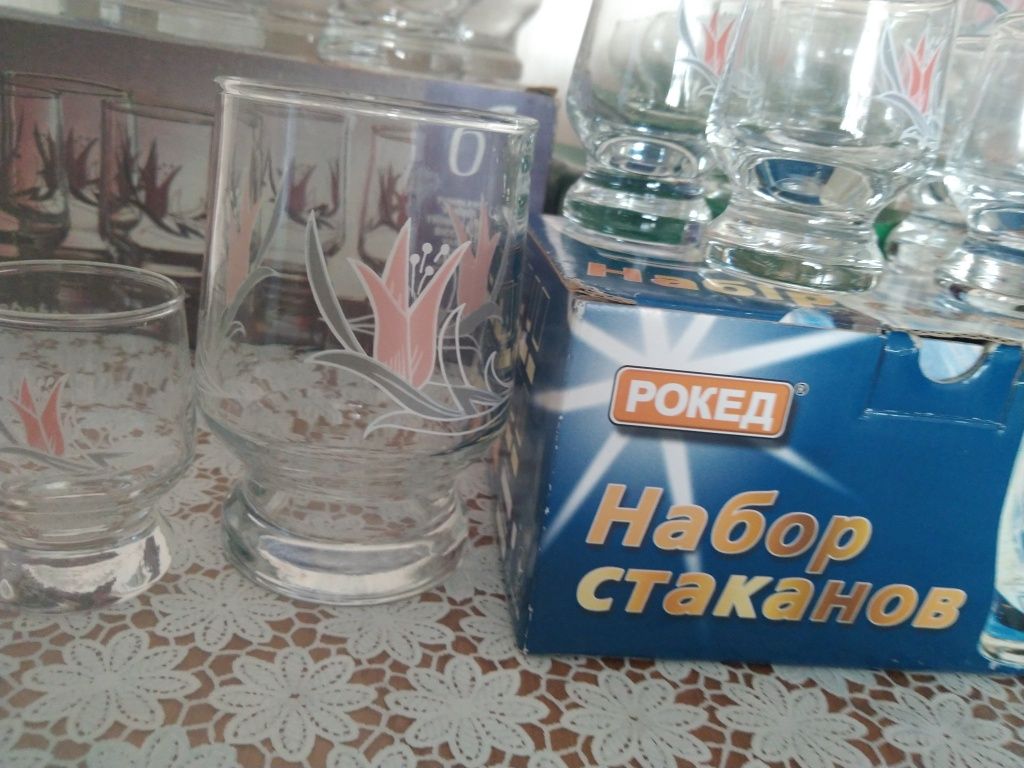 Стакани скляні і чарочки СССР