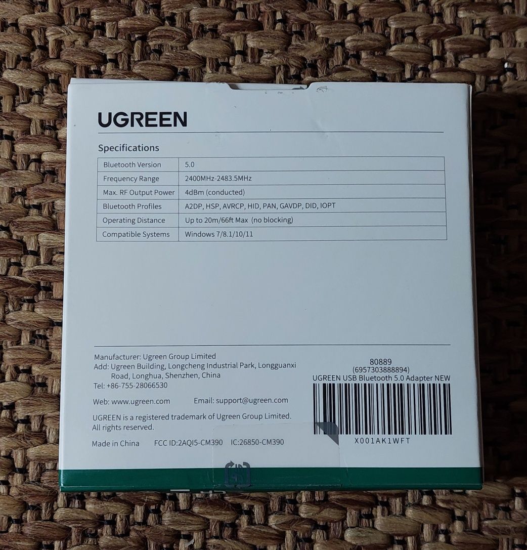 Adaptador USB Bluetooth UGREEN novo