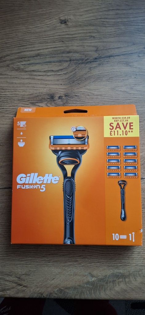 Maszynka Gillette Fusion 5 plus 10 wkładów