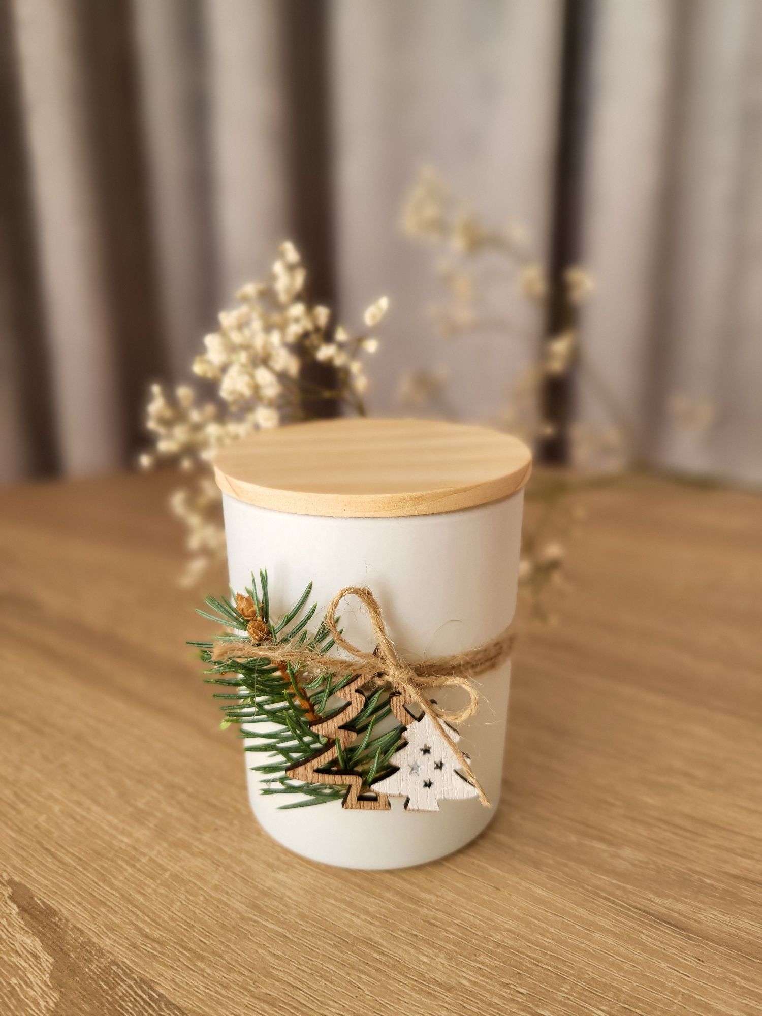 Zestaw 3 świec sojowych prezent hand made w szkle z pokrywką